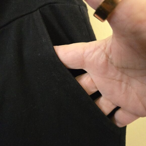 Copper Fit Black Jogger Set V Neck Drawstring Waist Size L - Picture 6 of 9